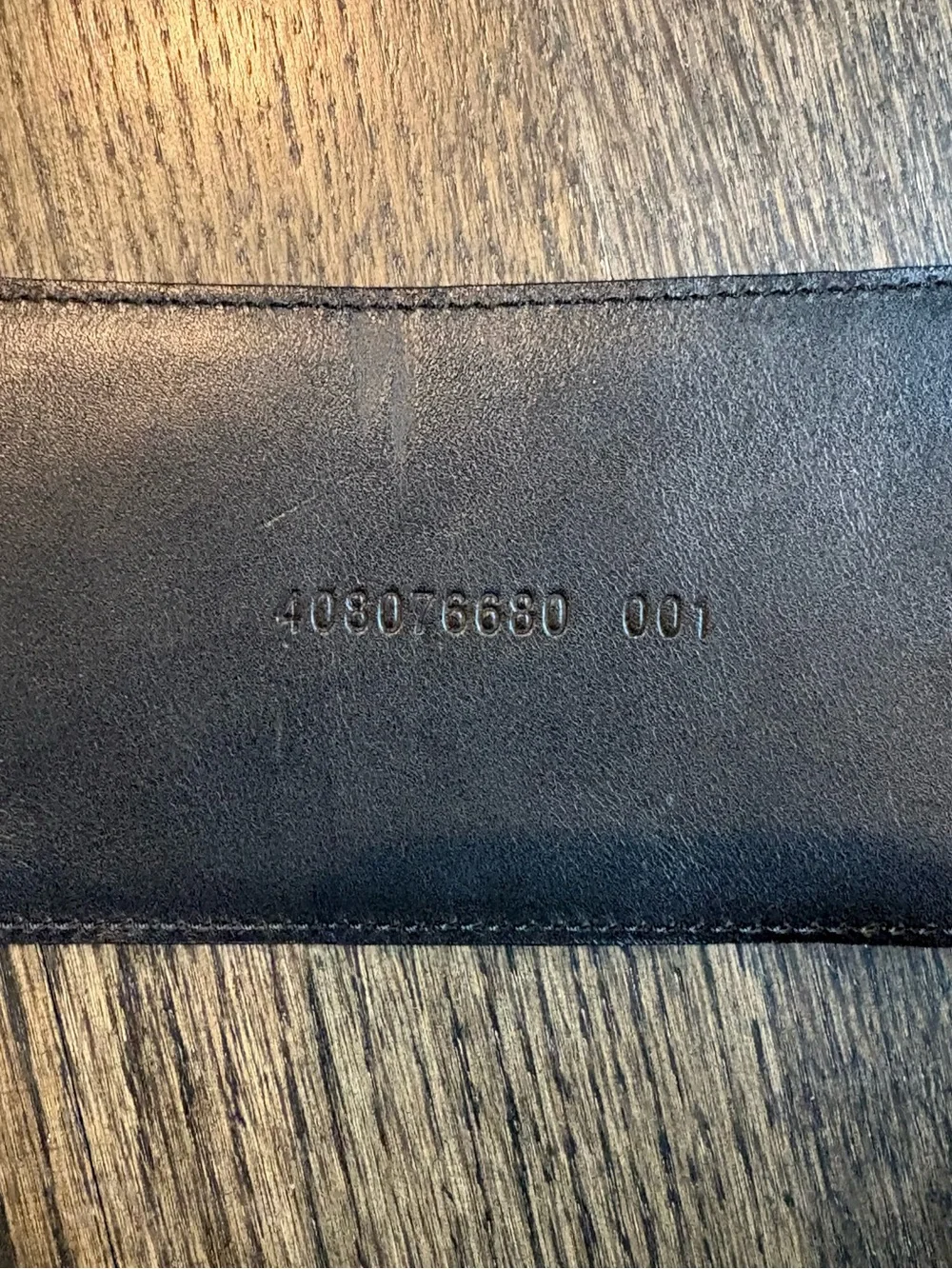 Black Ralph Lauren Genuine Croc. Belt w/ Brass Hardware, M, Black Label